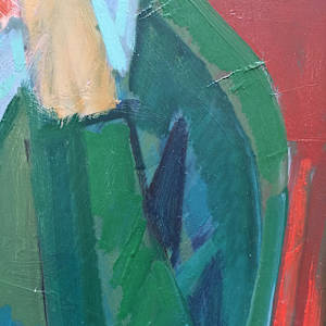 Mid Century Signed Stavoka Vintage Oil Figurative by Stavoka 