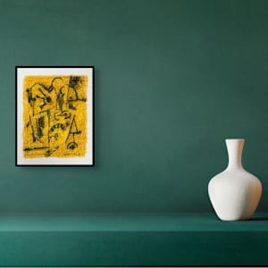 1994 "Muscrat Ramble" Abstract Drawing Acclaimed Illustrator Bill Shields by Bill Shields 
