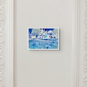 1987 "Blue Day" Abstract Landscape Drawing Acclaimed Illustrator Bill Shields by Bill Shields 