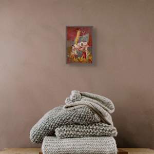 1988 "Little House" Abstract Landscape Painting Acclaimed Illustrator Bill Shields by Bill Shields 