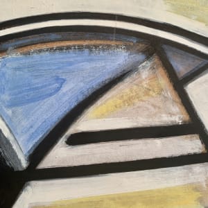 "Yellow & Blue Abstract" 