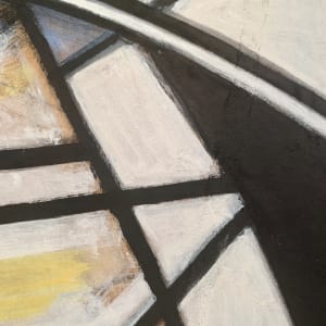 "Yellow & Blue Abstract" 