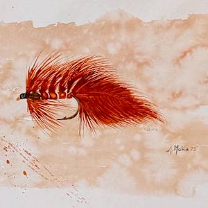 Watercolor Fly by Moni Moka
