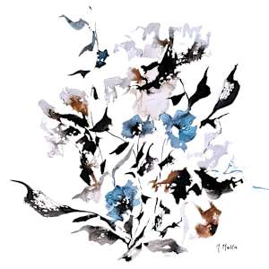 Flores a la tinta by Moni Moka