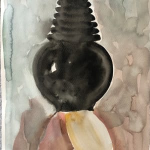 Watercolor: Study of Ceramic Sculpture in Phuket by Marianne Wilson
