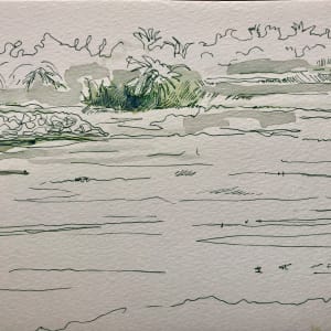 Watercolor: Bahrain Landscape by Marianne Wilson