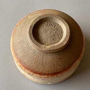 Ceramic Teabowl, Wood Fired Shino #7-12/24 firing by Marianne Wilson Studio 