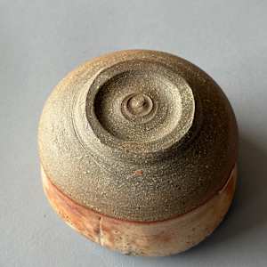 Ceramic Teabowl, Wood Fired Shino #8-12/24 firing by Marianne Wilson Studio 