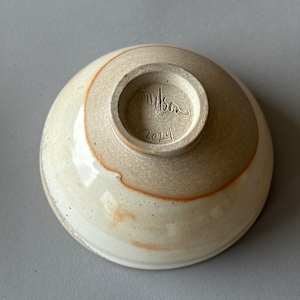 Ceramic Bowl: Wood Fired Shino #1-12/24 firing by Marianne Wilson Studio 