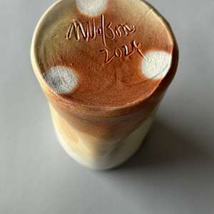 Ceramic Vase:  Wood Fired Porcelain Functional Vase by Marianne Wilson 