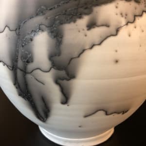 Vessel: White Terra Sigillata and Horsehair NFV-3 by Marianne Wilson Studio 