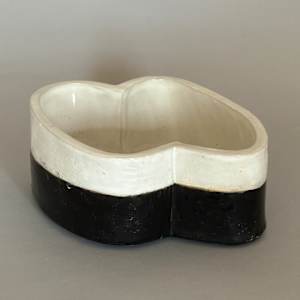 Black and White Ikebana/Moss vase #1 by Marianne Wilson Studio, Image 1.