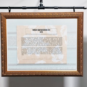 04. Structural Damage by Shelby Head  Image: Indian Appropriations Act, 14”x 18”