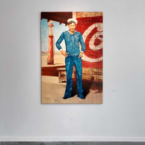 05. Beyond the Whitewash Exhibition July 7, 2023 by Shelby Head  Image: Uncle David (Killed in Action, 1944), Bobby Martin, (Mvskoke Creek)