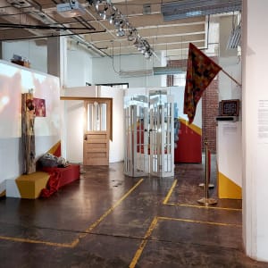 05. Beyond the Whitewash Exhibition July 7, 2023 by Shelby Head  Image: Psychological Furniture for Black Folk, installation, Marlon Hall