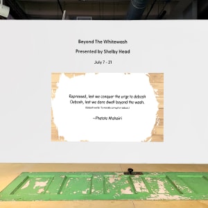 05. Beyond the Whitewash Exhibition July 7, 2023 by Shelby Head  Image: Poem/Video Performance ~ Phetote (fee toh tee) Mshairi (Em shah ee ree) see attached video