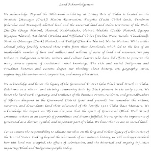 Land Acknowledgement by Shelby Head  Image: Use this jpg for projection