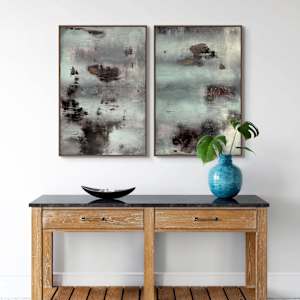 Fog At Dawn II by Candace Primack  Image: Staged photo shown with others in the series  for scale and inspiration. 