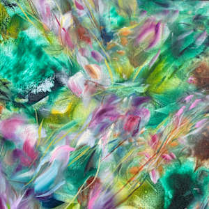 Emerald Flowers II by Khrystyna Kozyuk 