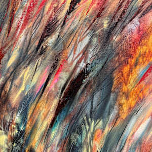 Crimson Grass by Khrystyna Kozyuk 