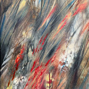 Crimson Grass by Khrystyna Kozyuk 