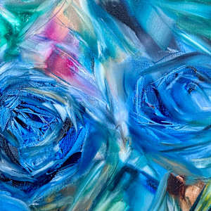 Seven Blue Roses by Khrystyna Kozyuk 