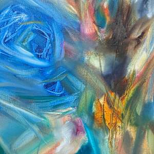 Seven Blue Roses by Khrystyna Kozyuk 