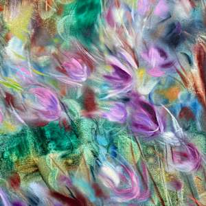 Emerald Flowers I by Khrystyna Kozyuk 