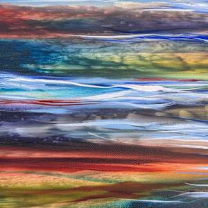 Sunset Ocean Abstract II by Khrystyna Kozyuk, Image 6.