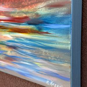 Sunset Ocean Abstract I by Khrystyna Kozyuk, Image 6.