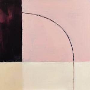 Untitled pink with line by Denise Pfau Demby