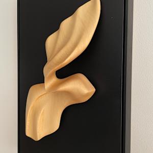 Boundless Horizons by Tania Hungerford  Image: Hand carved Huon pine and mounted Wall hanging