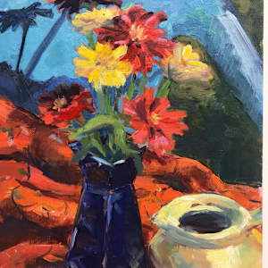 Zinnias by Jinx Constine