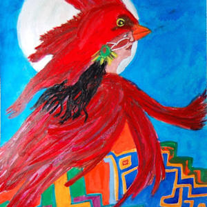 Cardinal Bird Goddess by Indigene Theresa Gaskin