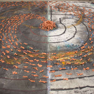 1000 Clay Fish on Labyrinth by Jenny Chen 