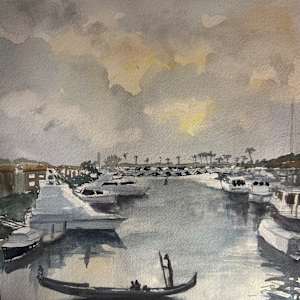 New Port Beach Marina by Elif Ozkaya