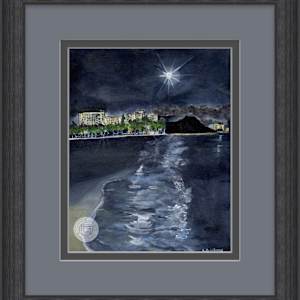 Moonlit Waikiki by Jennifer Gjaltema 