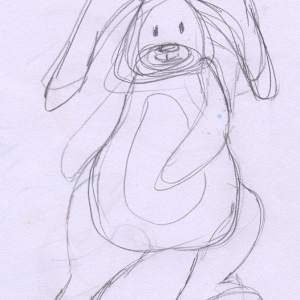 Sketches by Jennifer Gjaltema  Image: Thumping     8in x 10in