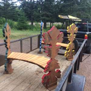 BUR OAK BENCHES by Greg  Mueller, Image 1.