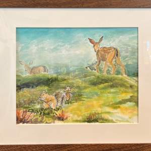 Monterey Deer in the Dunes by Carole Moore