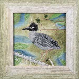 Heron Highstep by Janet Herman  Image: Heron High step, as framed