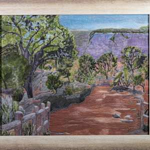 Painted Canyon by Janet Herman  Image: Painted Canyon, as framed