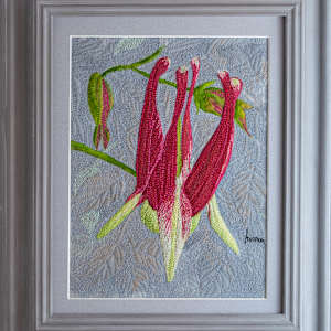 Red Columbine by Janet Herman  Image: As framed.