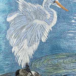 Turquoise Pond Egret by Janet Herman