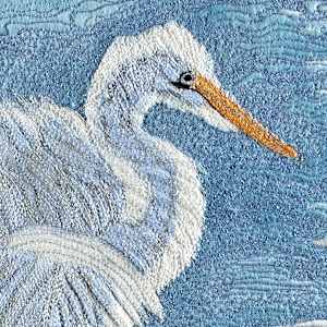 Turquoise Pond Egret by Janet Herman  Image: Enlarged portion of Turquoise Pond Egret