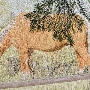 Palomino Grazing by Janet Herman  Image: Excerpt, enlargement.