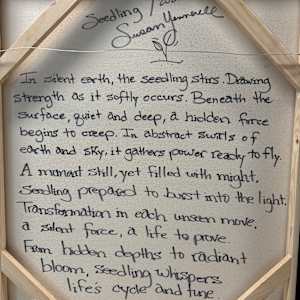 Seedling by Susan Yennerell  Image: Backside poem