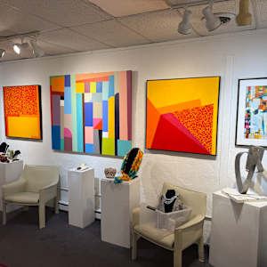 Fireside 1 & 2 by Susan Yennerell  Image: Display at The Byrne Gallery, Middleburg VA