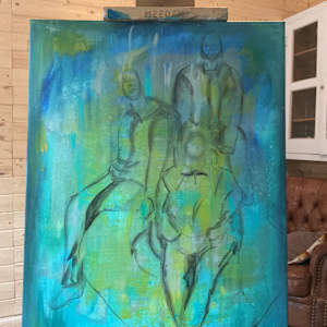 Mom and daughters by Hanna Bordewijk  Image: sketching in the figures