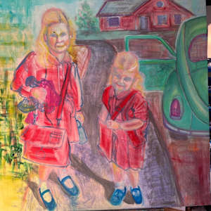 First day of school by Hanna Bordewijk  Image: Before starting oil layers!
